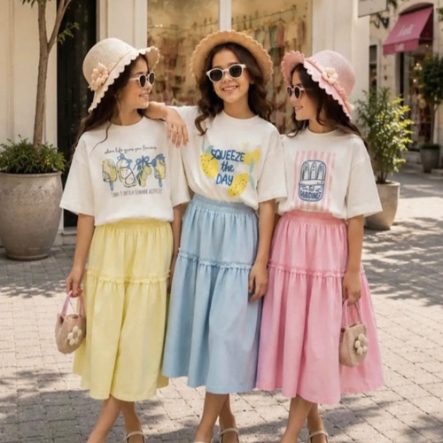 کراپ دامن ۳رنگ